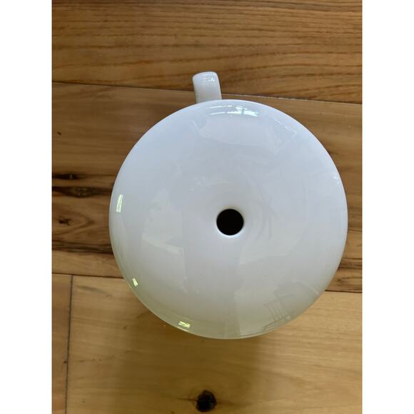 New Tea Forte Cup White Ceramic Cafe Tea Cup w/ Hole in Lid - Picture 2 of 10